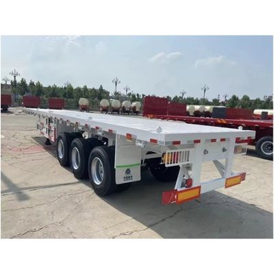 40 ft 3Axles 4Axles Steel Container Trailer Flatbed Truck Semi Trailer Pneumatico 12R22.5