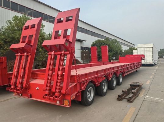 Trasporti 20-100 tonnellate semirimorchio a letto basso con sospensione a aria e materiale in acciaio