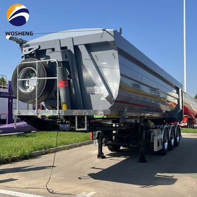 35 metri cubi in forma di U 60 tonnellate di carico idraulico posteriore carico pesante rimorchio camion di scarico