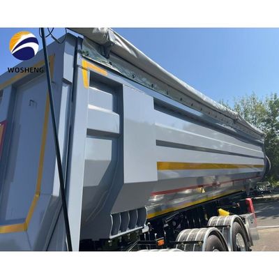 35 metri cubi in forma di U 60 tonnellate di carico idraulico posteriore carico pesante rimorchio camion di scarico