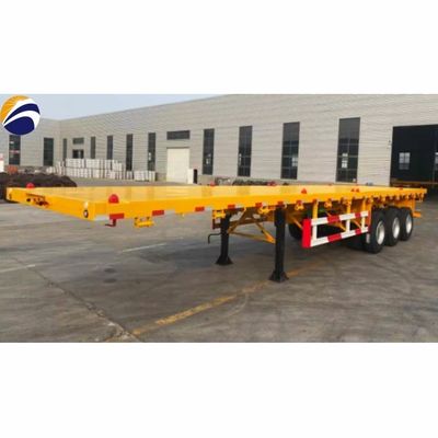 Fuori 12400*2610*1550mm 3 asse 4 asse semirimorchio piatto per contenitore da 20 piedi 40 piedi