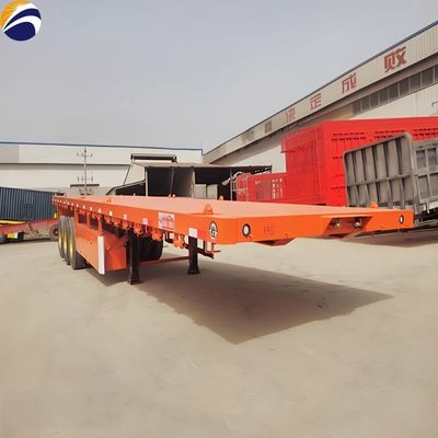 Fuori 12400*2610*1550mm 3 asse 4 asse semirimorchio piatto per contenitore da 20 piedi 40 piedi