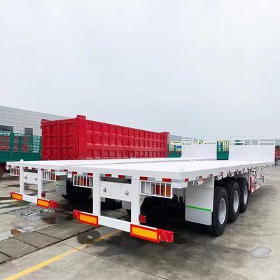 Semi-remolchi per il trasporto di container 3 assi 4 assi 20ft 40ft 45ft Flatbed Truck Trailer