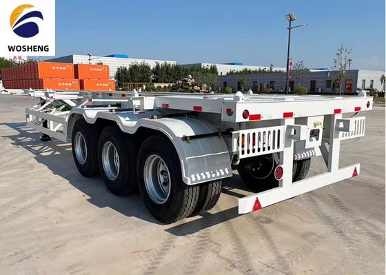 20ft 40ft Container Trailer 3 Axle Skeleton Semi-Trailer per un facile trasporto