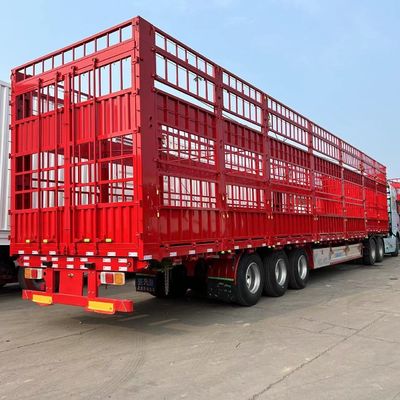 Camion rimorchio per il trasporto di bestiame 3 assi 20-40 tonnellate semirimorchio a recinzione alta