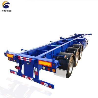 WOSHENG Tri-Axle 40FT 3 assi 40 tonnellate Chassis di carico Scheletro semirimorchio con materiali