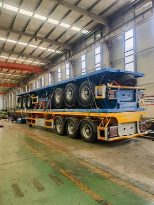 30-100 tonnellate Capacità 2 assi 20 piedi contenitore piatto semirimorchio per l'uso dei camion