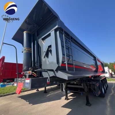 Camion rimorchio 3 asse 4 asse tipping tipper posteriore dump truck semirimorchio per la costruzione