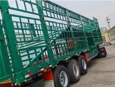 Vendita su misura 3 assi 20-40tons High Fence Semi-Retrailer per animali da allevamento