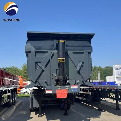 Camion rimorchio 3 asse 4 asse tipping tipper posteriore dump truck semirimorchio per la costruzione
