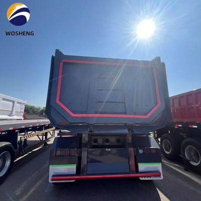 Camion rimorchio 3 asse 4 asse tipping tipper posteriore dump truck semirimorchio per la costruzione