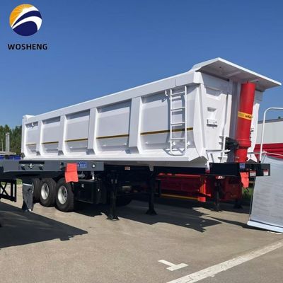 Camion rimorchio 3 asse 4 asse tipping tipper posteriore dump truck semirimorchio per la costruzione