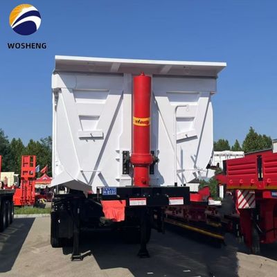 Camion rimorchio 3 asse 4 asse tipping tipper posteriore dump truck semirimorchio per la costruzione