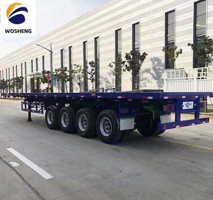 2 3 4asse Flatbed Trailer Customization Rim 9.0-22.5 Container Dimensione 20ft 45ft 40ft
