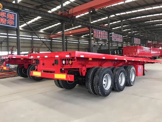 2 3 4asse Flatbed Trailer Customization Rim 9.0-22.5 Container Dimensione 20ft 45ft 40ft
