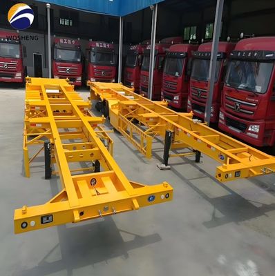 Chassis a telaio estensibile in acciaio semirimorchio per contenitori da 20 a 40 piedi