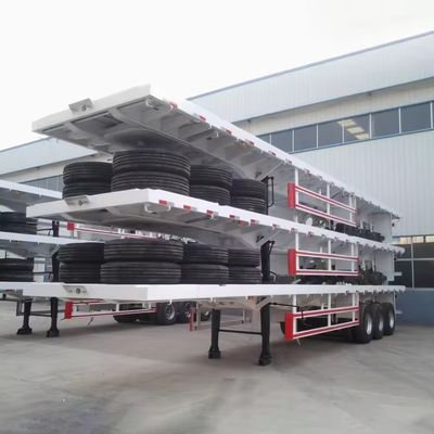 20/40/45ft Container Flatbed Semi-Trailer con 2-3 assi e grande capacità di carico