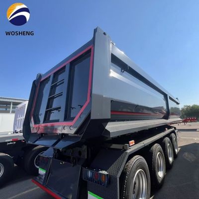 Trailers per autocarri di scarico posteriori in acciaio a 3 assi e 4 assi
