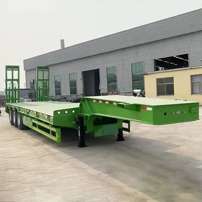 150T Max Payload Lowbed Semi-trailer Trucks Tractor Trailer con carrello di atterraggio pesante