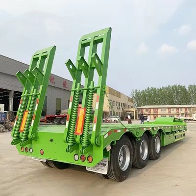 150T Max Payload Lowbed Semi-trailer Trucks Tractor Trailer con carrello di atterraggio pesante