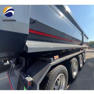 Trailers per autocarri di scarico posteriori in acciaio a 3 assi e 4 assi