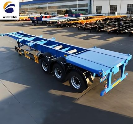 Trailers per contenitori a sospensione meccanica a scheletro per contenitori da 20 piedi a 40 piedi a 45 piedi