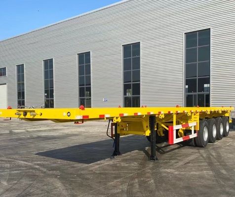 20ft 40ft Container Cargo Flatbed Semi Trailer con serratura Design durevole e versatile
