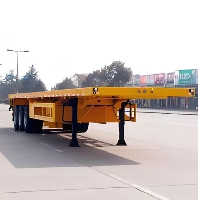 20ft 40ft Container Cargo Flatbed Semi Trailer con serratura Design durevole e versatile