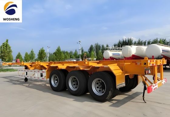 Trailers per contenitori a sospensione meccanica a scheletro per contenitori da 20 piedi a 40 piedi a 45 piedi