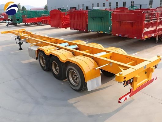 Trailers per contenitori a sospensione meccanica a scheletro per contenitori da 20 piedi a 40 piedi a 45 piedi