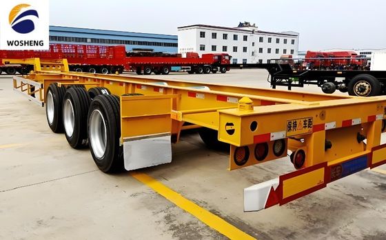 Trailers per contenitori a sospensione meccanica a scheletro per contenitori da 20 piedi a 40 piedi a 45 piedi