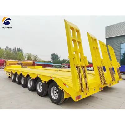 Camion semirimorchio con sospensione meccanica a letto basso con scala meccanica per lo Zimbabwe