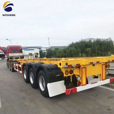 Trasporto 40ft Container wosheng 3 Axis Skeleton Semi trailer con Container Lock