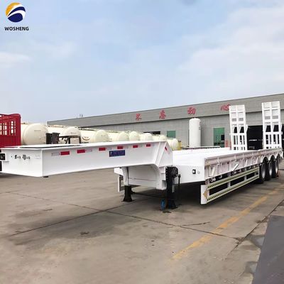 Camion di acciaio colletto di gallina Pesante 3 assi 4 assi Massimo carico 150 tonnellate Semi rimorchio basso