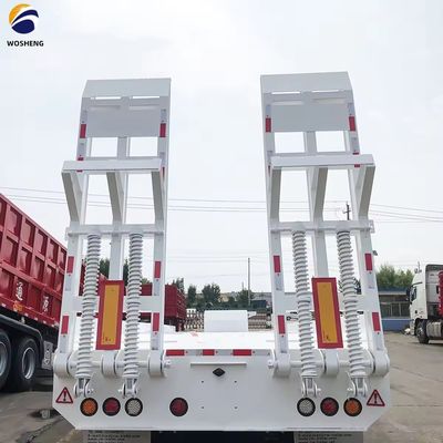 Camion di acciaio colletto di gallina Pesante 3 assi 4 assi Massimo carico 150 tonnellate Semi rimorchio basso