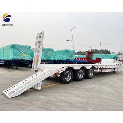Camion di acciaio colletto di gallina Pesante 3 assi 4 assi Massimo carico 150 tonnellate Semi rimorchio basso