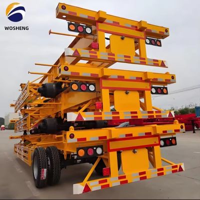 3 assi 20FT 40FT Container con collo di gallina Chassis Semi-remolchio scheletrico
