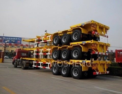 3 assi 20FT 40FT Container con collo di gallina Chassis Semi-remolchio scheletrico