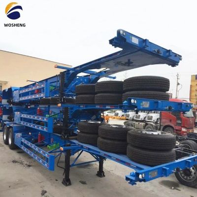 3 assi 20FT 40FT Container con collo di gallina Chassis Semi-remolchio scheletrico