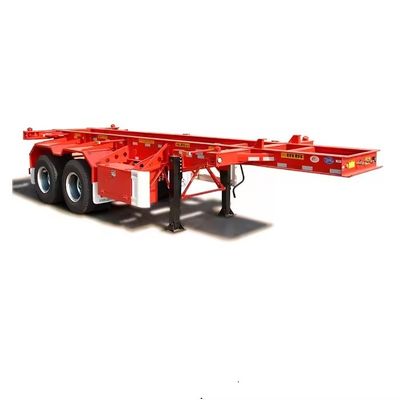 40ft 20ft Tri-Axle Container Trailer Skeleton Trailer con carrello di atterraggio pesante 28t