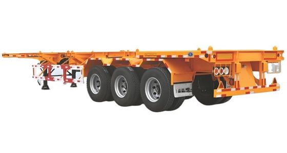 40ft 20ft Tri-Axle Container Trailer Skeleton Trailer con carrello di atterraggio pesante 28t