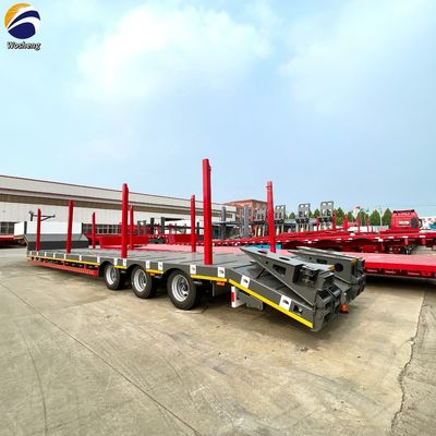 Container 40ft tubo di legno di acciaio semirimorchio di trasporto con pila di acciaio rimovibile