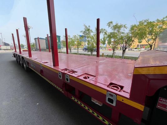 Container 40ft tubo di legno di acciaio semirimorchio di trasporto con pila di acciaio rimovibile