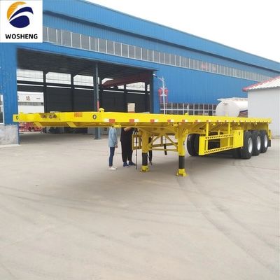 12500x2500x1600-3100mm Semirimorchio per container 30-70t Heavy Duty Flatbed Trailer
