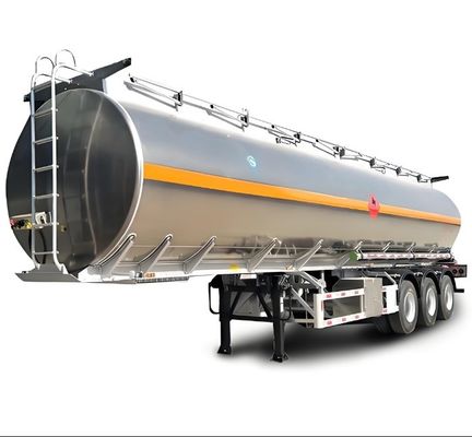 Vendita diretta 42cbm stainless steel fuel tank semi-remorco con 28 tonnellate di carrello di atterraggio