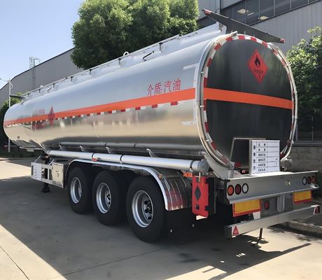 Vendita diretta 42cbm stainless steel fuel tank semi-remorco con 28 tonnellate di carrello di atterraggio