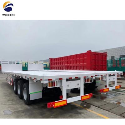 3 assi 4 assi Container Flatbed Truck Semi-trailer per il trasporto 20ft 40ft Container