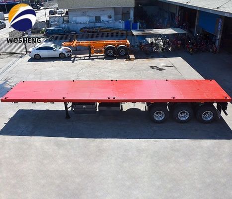 Semi-remolchio per 20ft 40ft Container Flatbed Truck 12400x2610x1550mm o personalizzazione