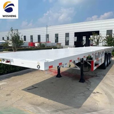 Semi-remorchi a tre assi piatti da 20 piedi o 40 piedi per rilievo di trasporto container 9.0-22.5