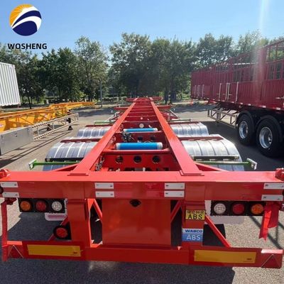 Pesantezza di 6500 kg 2 assi Skelettone rimorchio per 20ft 40ft 45ft container di trasporto